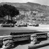 Luigi Musso, (24) Ferrari-Lancia D50. Peter Collins, (26) Ferrari-Lancia D50. “Nano” da Silva Ramos, (6) Gordini T16. Horace H. Gould, (18) Maserati 250F. Monaco Grand Prix 1956. - Photo by Edward Quinn