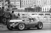 Eugenio Castellotti in Fangio's (20) Ferrari-Lancia D50. Monaco Grand Prix 1956. - Photo by Edward Quinn
