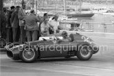 Fangio in Peter Collins' Lancia D 50 (26). Monaco Grand Prix 1956, - Photo by Edward Quinn