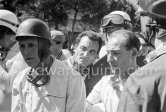 Driver's briefing, Peter Collins, Giorgio Scarlatti, Stirling Moss, Wolfgang von Trips. Monaco Grand Prix 1957. - Photo by Edward Quinn
