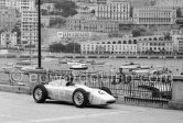 Maria Teresa de Filippis, (4) Porsche Special FII with Italian body ("Behra-Porsche"). Monaco Grand Prix 1959. - Photo by Edward Quinn