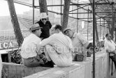 Stirling Moss and Rob Walker, right his father. Monaco Grand Prix 1960. - Photo by Edward Quinn