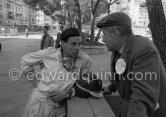 Jim Clark and Geoff Murdoch, Esso Competition Manager. Monaco Grand Prix 1961. - Photo by Edward Quinn