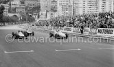 Dan Gurney, (4) Porsche 804, Carel Godin de Beaufort, (44) Porsche 718, Phil Hill (R) Ferrari 156. Monaco Grand Prix 1962. - Photo by Edward Quinn