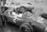 Joakim Bonnier, (2) Porsche F2-718 and (44) Porsche F2-718 of
Carel Godin de Beaufort. Monaco Grand Prix 1962. - Photo by Edward Quinn