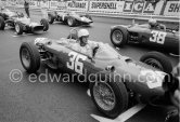 Phil Hill, (36) Ferrari 156 "Sharknose" , Lorenzo Bandini, (38) Ferrari 156 "Sharknose" , Roy Salvadori, (26) Lola Mk4, Richie Ginther, (8) B.R.M. P48/57. Monaco Grand Prix 1962. - Photo by Edward Quinn
