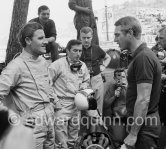 Steve McQueen, Graham Hill and Jackie Stewart, Monaco GP 1965. - Photo by Edward Quinn