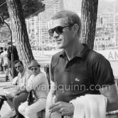 Steve McQueen in Monaco to prepare the (never produced) movie "Day of the champion". Monaco Grand Prix 1965. - Photo by Edward Quinn