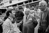 Jackie Stewart and Piero Taruffi. Monaco Grand Prix 1965. - Photo by Edward Quinn