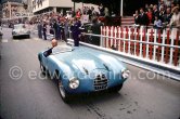 Robert Manzon, Gordini 23S, in the parade of the Club des Anciens Pilote de Grand Prix, now Grand Prix Drivers Club GPDC. Monaco Grand Prix 1965. - Photo by Edward Quinn