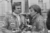 Carlos Reutemann and Peter Windsor, Journalist. Monaco Grand Prix 1978. - Photo by Edward Quinn