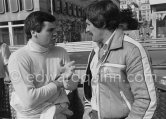 Alan Jones and not yet identified person. Monaco Grand Prix 1978. - Photo by Edward Quinn