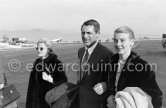 Cary Grant and his wife Betsy Drake arriving at Nice Airport 1957. - Photo by Edward Quinn