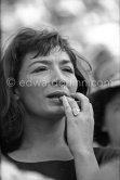 Juliette Gréco at a bullfight, Arles 1960. - Photo by Edward Quinn
