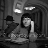 Juliette Gréco. Reception of Hotel Negresco, Nice 1953. - Photo by Edward Quinn