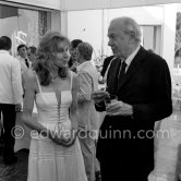 Graham Greene at a Cocktail Party in Antibes 1981. - Photo by Edward Quinn