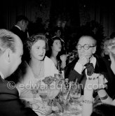 Sacha Guitry and his wife Lana Marconi. "Bal de la Rose" ("Bal du Printemps"), Monte Carlo 1954. - Photo by Edward Quinn