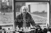 Richard Hamilton, "Inventor of Pop Art" at his studio. London 1977. - Photo by Edward Quinn