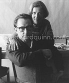 Hans Hartung with his wife Anna Eva Bergman, also an artist, at their apartment, in Nice 1961. - Photo by Edward Quinn