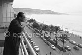 Hans Hartung at his apartment, Promenade des Anglais, Nice 1961. - Photo by Edward Quinn