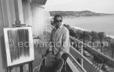 Hans Hartung at his apartment, Promenade des Anglais, Nice 1961. - Photo by Edward Quinn