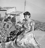 Audrey Hepburn before she found fame, visiting the medieval village of Eze, near Monaco 1951. - Photo by Edward Quinn
