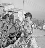 Audrey Hepburn before she found fame, visiting the medieval village of Eze, near Monaco 1951. - Photo by Edward Quinn