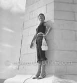 Hollywood actress Audrey Hepburn, before she found fame, at the harbor of Monaco 1951. - Photo by Edward Quinn