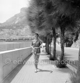 Audrey Hepburn in Monaco for the film "Monte Carlo Baby". She was at the beginning of her career and willingly posed for the photographer. Monaco 1951. - Photo by Edward Quinn