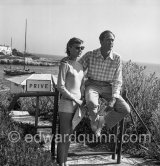 Audrey Hepburn and husband Mel Ferrer. Cap d'Antibes 1956. - Photo by Edward Quinn