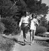 Audrey Hepburn and husband Mel Ferrer. Cap d'Antibes 1956. - Photo by Edward Quinn