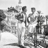 Audrey Hepburn and the French actor and dancer Edmond Audran, husband of Ludmilla Tcherina. Monte Carlo 1951. - Photo by Edward Quinn