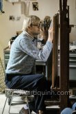 David Hockney drawing "Carlos", Paris 1975. - Photo by Edward Quinn