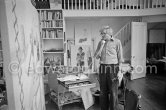 David Hockney at his studio, London 1977. - Photo by Edward Quinn