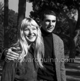 Robert Hossein and Marina Vlady. Nice 1955. - Photo by Edward Quinn