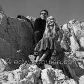 Robert Hossein and Marina Vlady. Nice 1955. - Photo by Edward Quinn