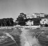 Water-skiing in front of the Hotel Le Provençal, Juan-les-Pins 1951. - Photo by Edward Quinn
