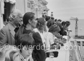 Monaco Grand Prix 1978: A champagne party was given on one of the terraces of the Monte Carlo Casino for some select guests by the S.B.H (Societe des Bains de Mer, owners of the Casino etc). Among: the guests were Curd Jürgens and his wife Margie. - Photo by Edward Quinn