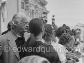 Monaco Grand Prix 1978: A champagne party was given on one of the terraces of the Monte Carlo Casino for some select guests by the S.B.H (Societe des Bains de Mer, owners of the Casino etc). Among: the guests were Curd Jürgens and his wife Margie. - Photo by Edward Quinn