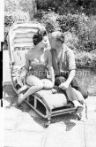 Curd Jürgens and his wife Simone Bicheron at villa "La Tour" à la pointe Sainte-Hospice. Saint-Jean-Cap-Ferrat 1957. - Photo by Edward Quinn