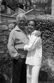 Curd Jürgens and his fifth wife Margie. La Vieille Bastide, Saint-Paul-de-Vence 1978. - Photo by Edward Quinn