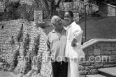 Curd Jürgens and his fifth wife Margie. La Vieille Bastide, Saint-Paul-de-Vence 1978. - Photo by Edward Quinn