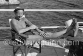 Danny Kaye by the pool at La Reserve, the famous Hotel at Beaulieu-sur-Mer, 1955. - Photo by Edward Quinn