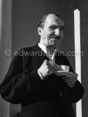 Nikos Kazantzakis, the Greek writer, author of "Zorba the Greek" on the terrace of his villa in Antibes. - Photo by Edward Quinn