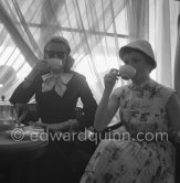 Grace Kelly and Françoise Arnoul. Cannes Film 1955. - Photo by Edward Quinn
