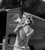 Grace Kelly on the movie set of "To Catch a Thief". Cannes 1954. - Photo by Edward Quinn