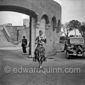 Grace Kelly (later to become Princess Grace) at the Royal Palace just after she met Prince Rainier for the first time. Monaco 1955. Car: Citroën Traction Avant 11BL Légère - Photo by Edward Quinn