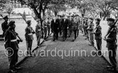 President Kennedy and Taoiseach (Prime Minister of Ireland) Seán Lemass in the grounds of Arbour Hill Dublin which is the burial grounds of the executed leaders of the Irish Rebellion in 1916 which ultimately led to Irish Independence. Dublin 27.6.1963. - Photo by Edward Quinn