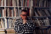 Richard Paul Lohse, one of the main representatives of the concrete and constructive art movements, 1975 at his studio in Zurich. - Photo by Edward Quinn