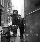 Dustmen. Rupert Street, looking south towards Coventry Street. London 1950. - Photo by Edward Quinn